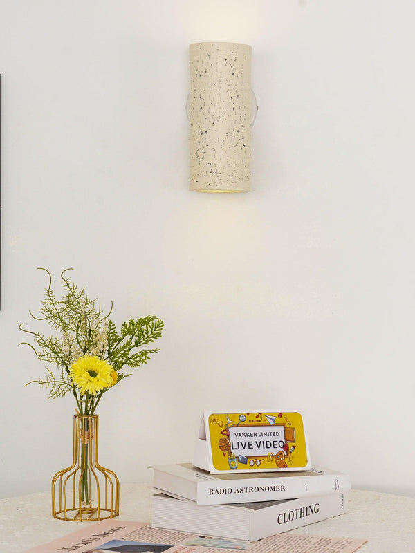 modern composite cylinder wall sconce