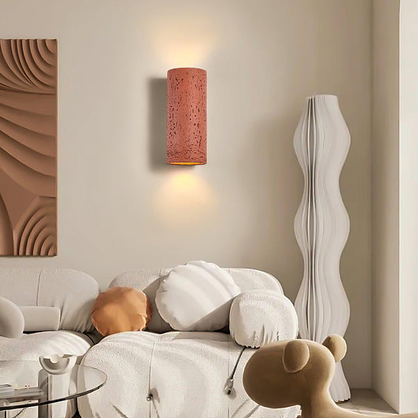 modern composite cylinder wall sconce