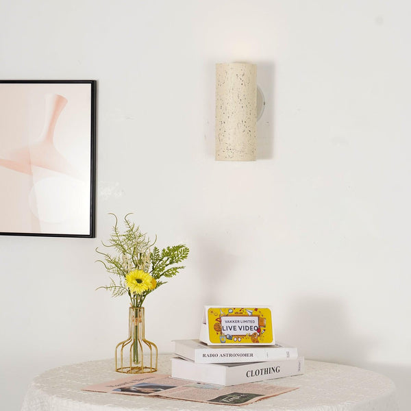 modern composite cylinder wall sconce