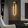 modern copper acrylic led wall lamp