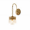 modern copper crystal crown wall sconce