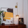 modern copper crystal crown wall sconce