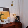 modern copper crystal crown wall sconce