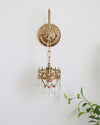 modern copper crystal crown wall sconce