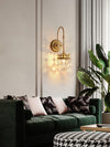 modern copper crystal crown wall sconce