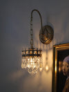 modern copper crystal crown wall sconce