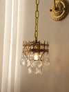 modern copper crystal crown wall sconce