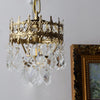 modern copper crystal crown wall sconce