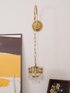 modern copper crystal crown wall sconce