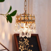 modern copper crystal crown wall sconce