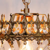modern copper crystal crown wall sconce