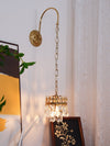 modern copper crystal crown wall sconce