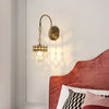 modern copper crystal crown wall sconce
