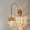 modern copper crystal crown wall sconce