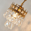 modern copper crystal crown wall sconce