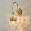 modern copper crystal crown wall sconce
