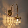 modern copper crystal crown wall sconce