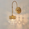 modern copper crystal crown wall sconce