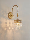 modern copper crystal crown wall sconce