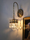modern copper crystal crown wall sconce