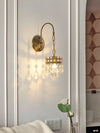 modern copper crystal crown wall sconce
