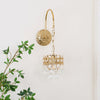 modern copper crystal crown wall sconce
