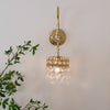 modern copper crystal crown wall sconce