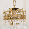 modern copper crystal crown wall sconce