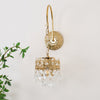 modern copper crystal crown wall sconce