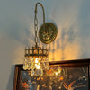 modern copper crystal crown wall sconce