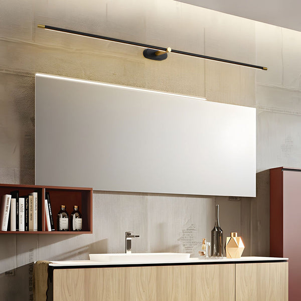 modern copper cylindrical led vanity light
