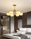 modern copper glass branch chandelier