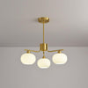 modern copper glass branch chandelier