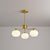 modern copper glass branch chandelier