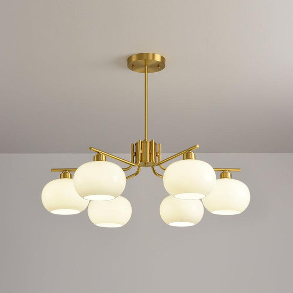 modern copper glass branch chandelier