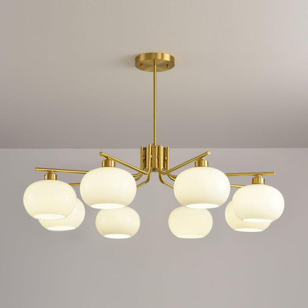modern copper glass branch chandelier