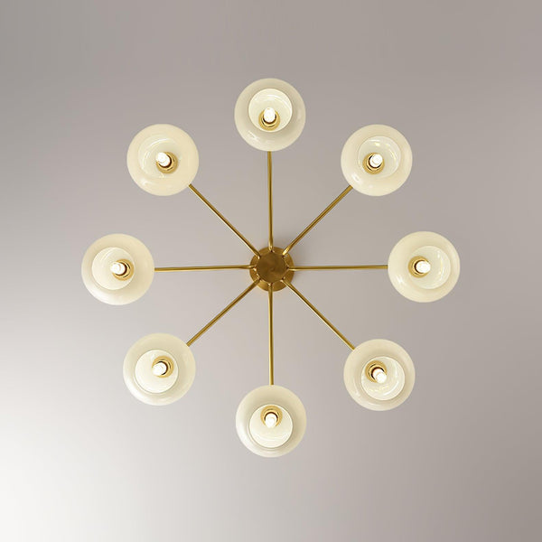 modern copper glass branch chandelier