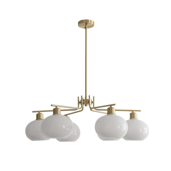 modern copper glass branch chandelier