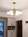 modern copper glass branch chandelier
