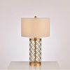 modern copper openwork metal table lamp
