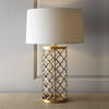 modern copper openwork metal table lamp