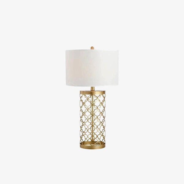 modern copper openwork metal table lamp
