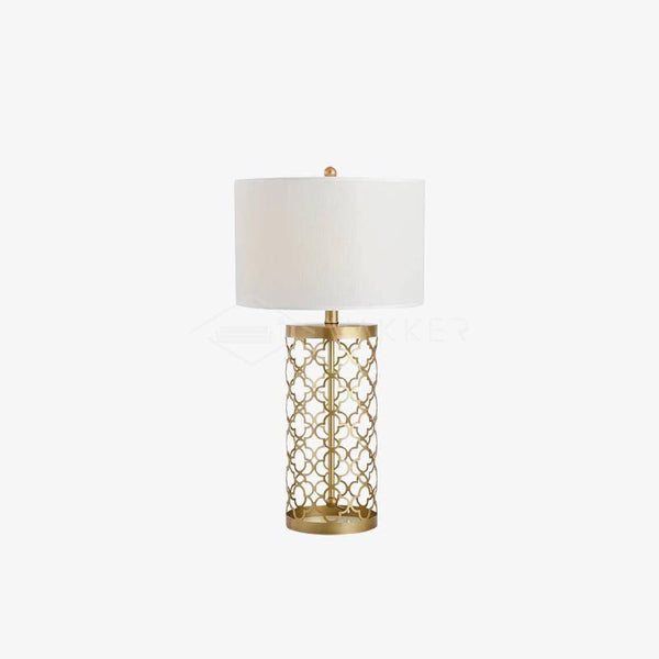 modern copper openwork metal table lamp