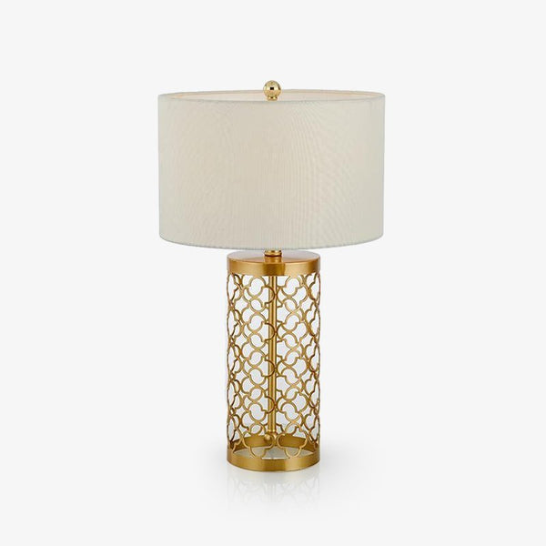 modern copper openwork metal table lamp