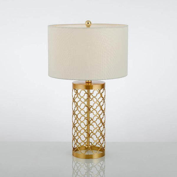 modern copper openwork metal table lamp