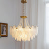 modern copper white glass feather pearl chandelier