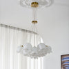 modern copper white pe acrylic lily chandelier