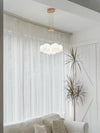 modern copper white pe acrylic lily chandelier