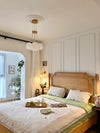 modern copper white pe acrylic lily chandelier