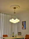 modern copper white pe acrylic lily chandelier